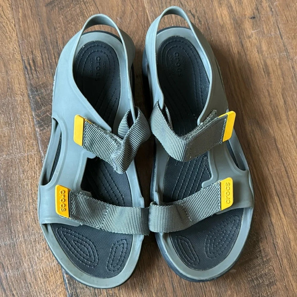 Crocs Swiftwater Expedition Men’s Gray Hook and Look Velcro River Sandal size 7M - Picture 1 of 4